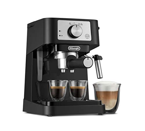  De'Longhi All-in-One Combination Coffee Maker & Espresso Machine  + Advanced Adjustable Milk Frother for Cappuccino & Latte + Glass Coffee Pot  10-Cup, COM532M black: Home & Kitchen