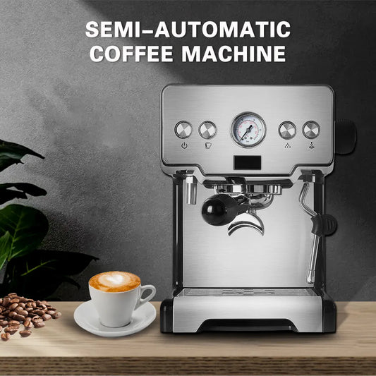 ITOP 15 Bar Italian Semi-Automatic Coffee Maker Cappuccino Milk Bubble Maker Espresso Coffee Machine for Home Latte IT-CRM3605