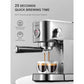 Ihomekee 15Bar Espresso Machine, Espresso  Coffee Machine with 42 oz Removable Water Tank, Full Stainless Steel - CM5200