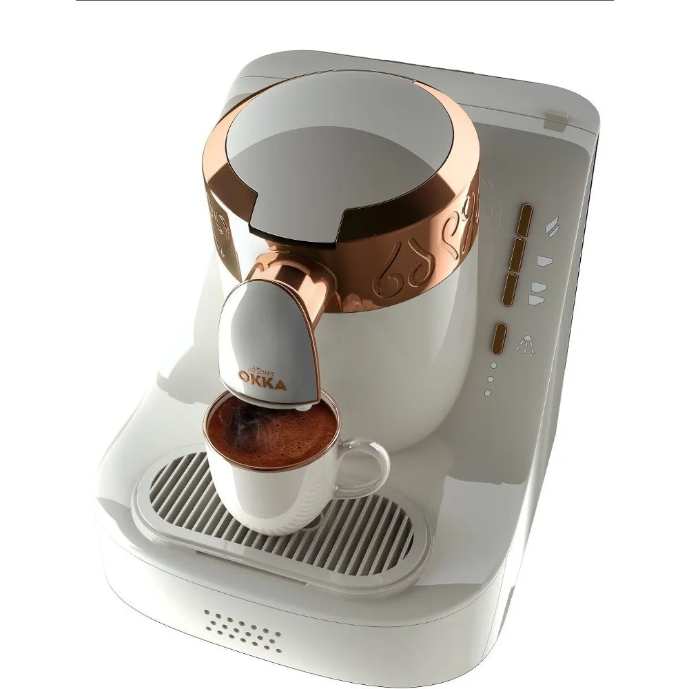 Arzum Okka Automatic Turkish/Greek Coffee Machine, USA 120V, UL, White/Gold, medium