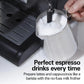 Cappuccino, Mocha, & Latte Maker,15 Bar Espresso Machine, with Milk Frother, Works with Pods or Ground Coffee, Black