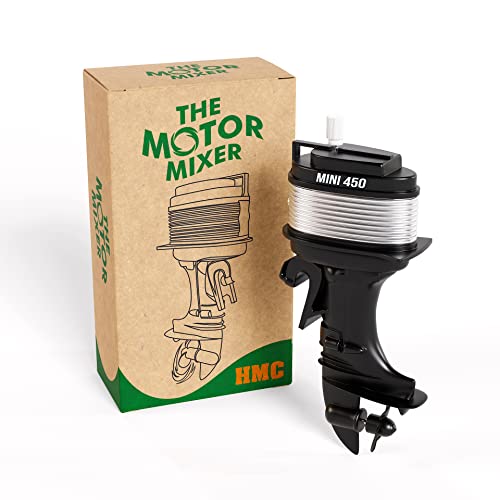 The Motor Mixer by HMC - Wind-Up Outboard Mini Boat Motor Coffee Mixer Novelty Beverage Stirrer for Cups, Mugs, & Glasses Unique Drink Mixing Gadget